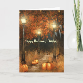 Tarjeta de escena de Halloween