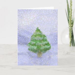 Tarjeta de escena de invierno con burbujas