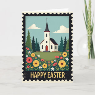 Tarjeta de escena de Pascua de la capilla de prima