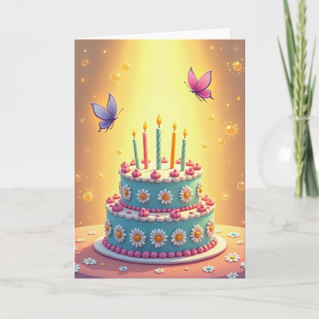 Tarjeta de escena de postre de celebración (Anverso)