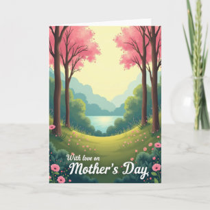 Tarjeta de escena del día de la madre de Blossom