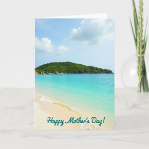 Tarjeta de escena del día de la madre en la isla