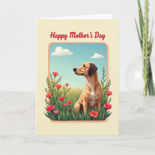 Tarjeta de escena del día de la madre floral de pe