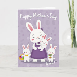 Tarjeta de escena del día de las madres amorosas