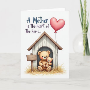 Tarjeta de escena del día de las madres del corazó