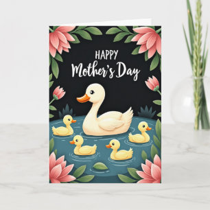Tarjeta de escena del día de las madres del estanq