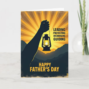 Tarjeta de escena del Día del Padre brillante