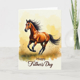 Tarjeta de escena del Día del Padre de Caballo Sal