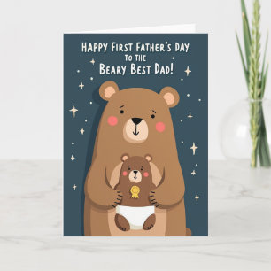 Tarjeta de escena del Día del Padre estrellado