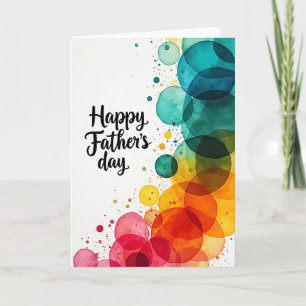 Tarjeta de escena del Día del Padre floral