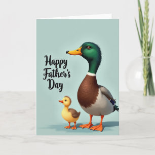 Tarjeta de escena del orgulloso padre patito