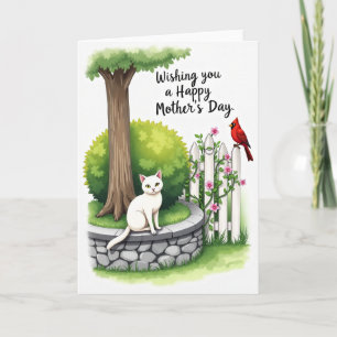 Tarjeta de escena felina dulce día de la madre