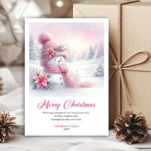 Tarjeta de escena festiva editable de muñeco de ni
