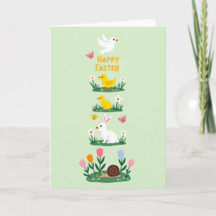 Tarjeta de escena natural de primavera