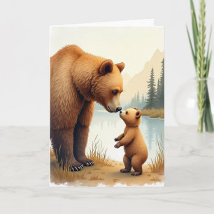 Tarjeta de escena silvestre del día del padre