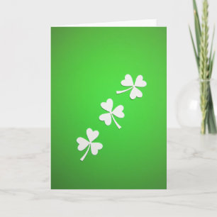 Tarjeta de escena verde Lucky Shamrock