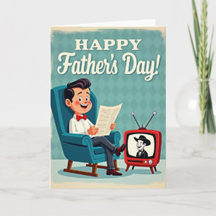 Tarjeta de escena vintage del Día del Padre