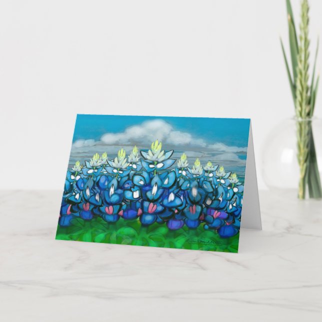 Tarjeta de escenario de país Bluebonnet (Anverso)