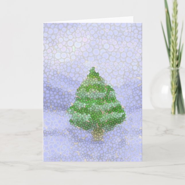 Tarjeta de escenas de invierno con burbujas (Anverso)