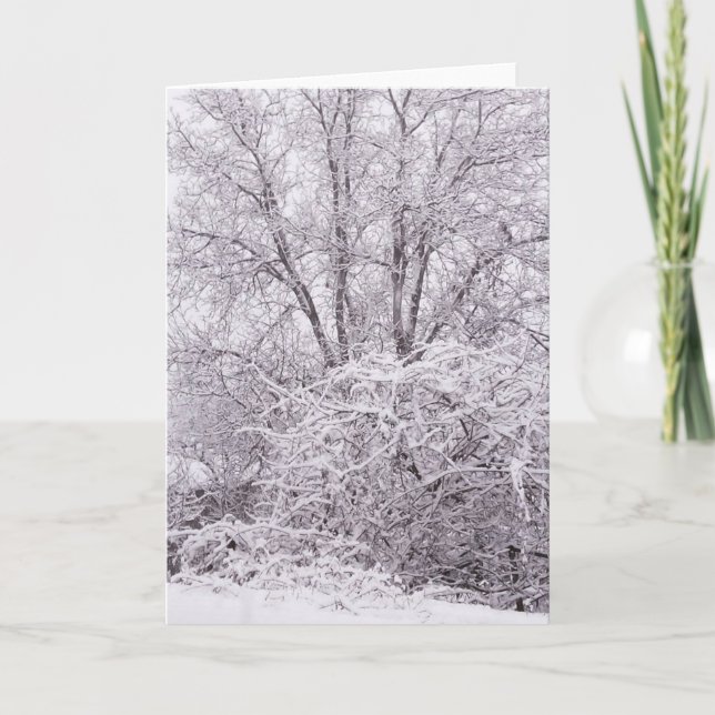 Tarjeta de escenas de invierno en blanco (Anverso)