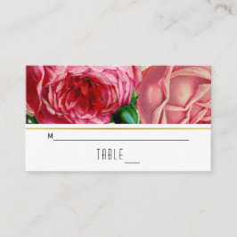 Tarjeta de escolta de boda floral para rosas de co