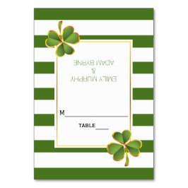 Tarjeta de escolta para bodas irlandeses con franj