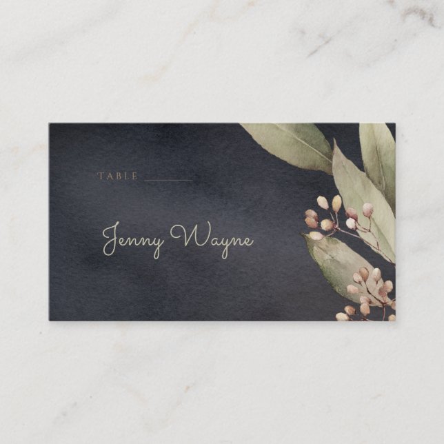 Tarjeta de escolta rústica vintage de vegetación n (Anverso)