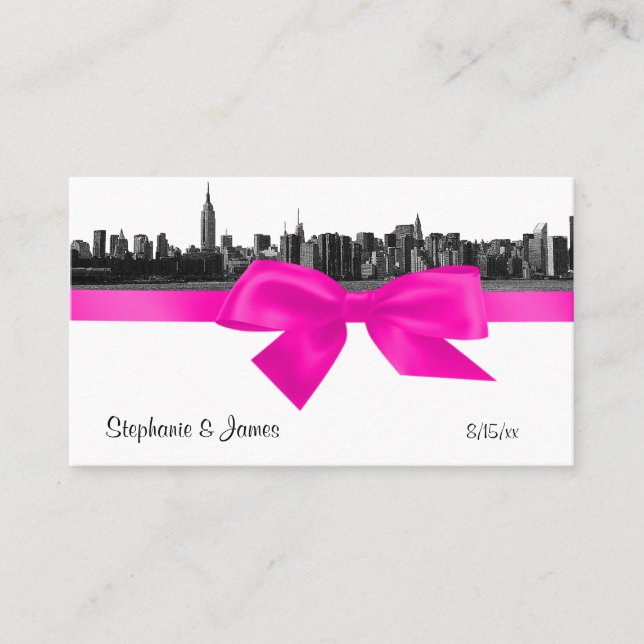 Tarjeta de Escordancia BW Hot Pink de NYC Wide Sky (Anverso)