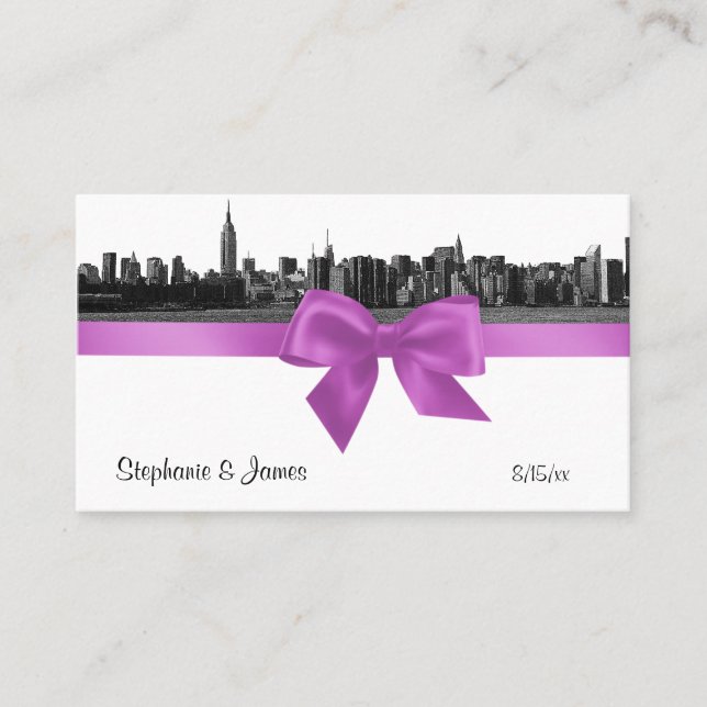 Tarjeta de Escordancia BW Lilac Etched BW para NYC (Anverso)