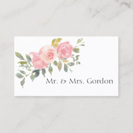 Tarjeta de Escordancia Floral Rosa Watercolor Lush