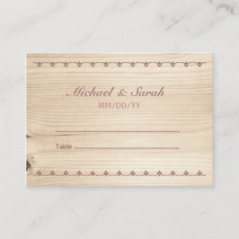 Tarjeta de Escort Boda de madera