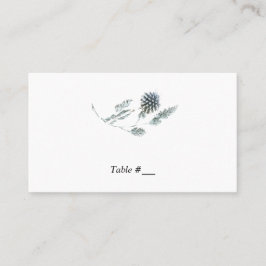 Tarjeta de Escort Boda del elemento botánico flora