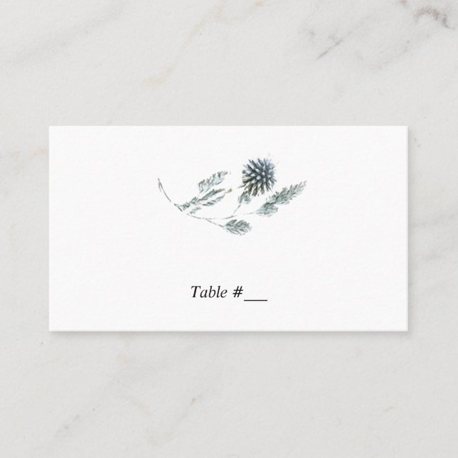 Tarjeta de Escort Boda del elemento botánico flora (Anverso)