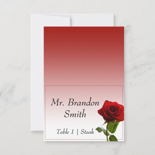 Tarjeta de Escort Boda Fairytale (Anverso)