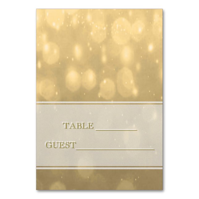 Tarjeta de Escort Bokeh de oro (Anverso)