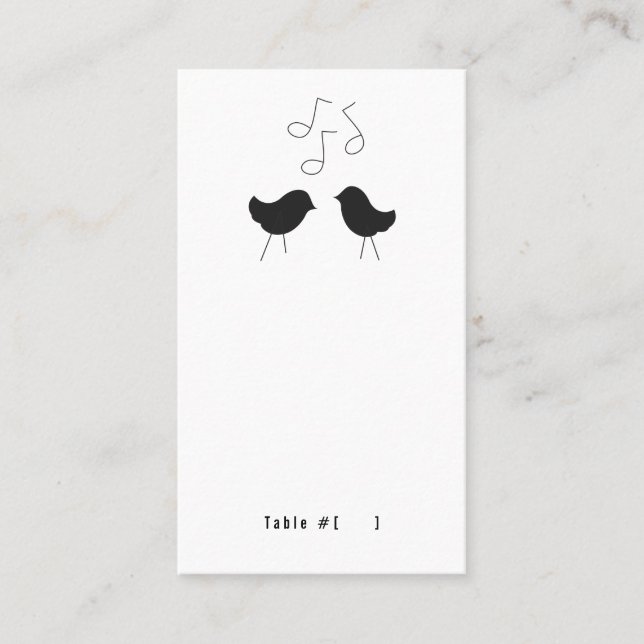 Tarjeta de Escort de Aves de Amor (Anverso)