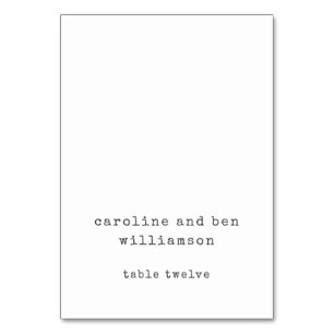 Tarjeta de Escort de Bodas Personalizadas Blancas