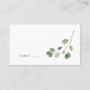 Tarjeta de Escort simple para Boda botánico