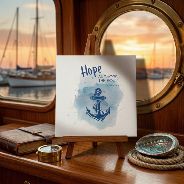 Tarjeta de Escritura Ancla de Esperanza (Faith for the high seas.)