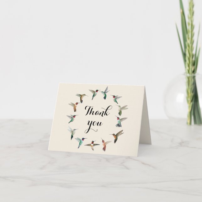 Tarjeta De Escritura De Hummingbirds (Anverso)