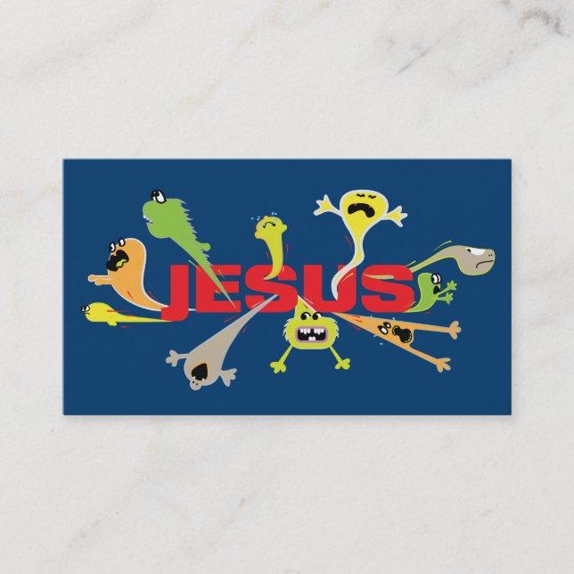 Tarjeta de escritura de Jesús aterradora (Anverso)