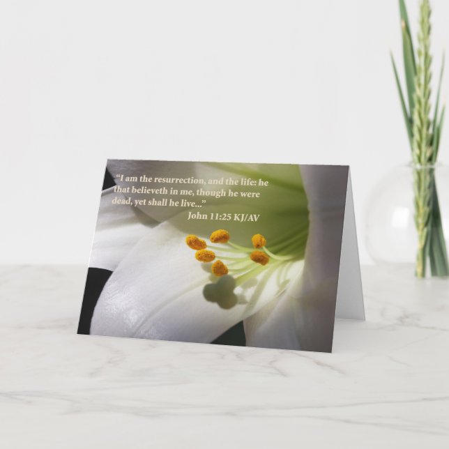 Tarjeta de escritura John 11:25 (Anverso)