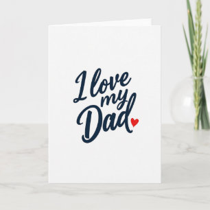 Tarjeta de Escritura Navy Love Dad
