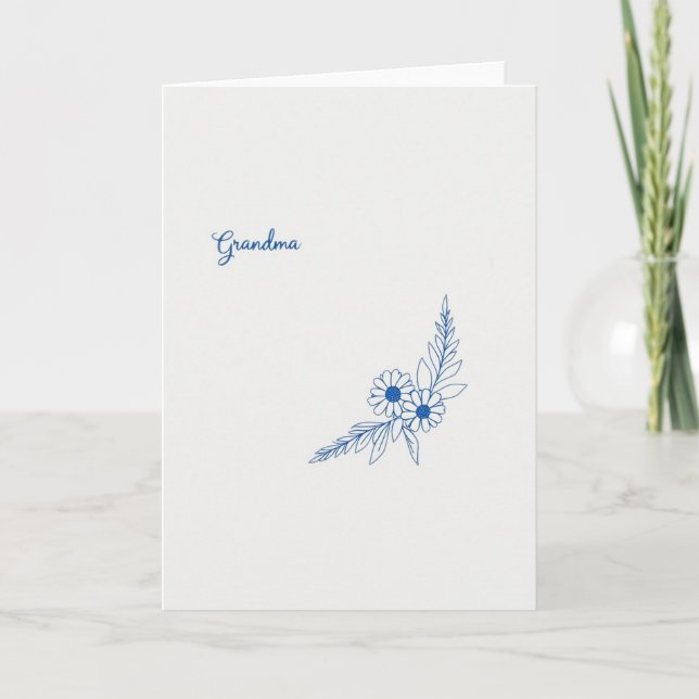 Tarjeta de Escritura para Abuelas Dulces (Anverso)