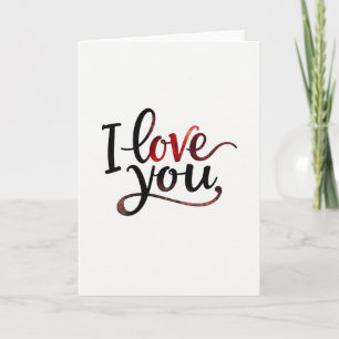 Tarjeta de Escritura Romántica Te Amo
