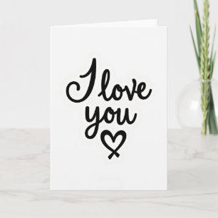Tarjeta de Escritura Simple Te Amo