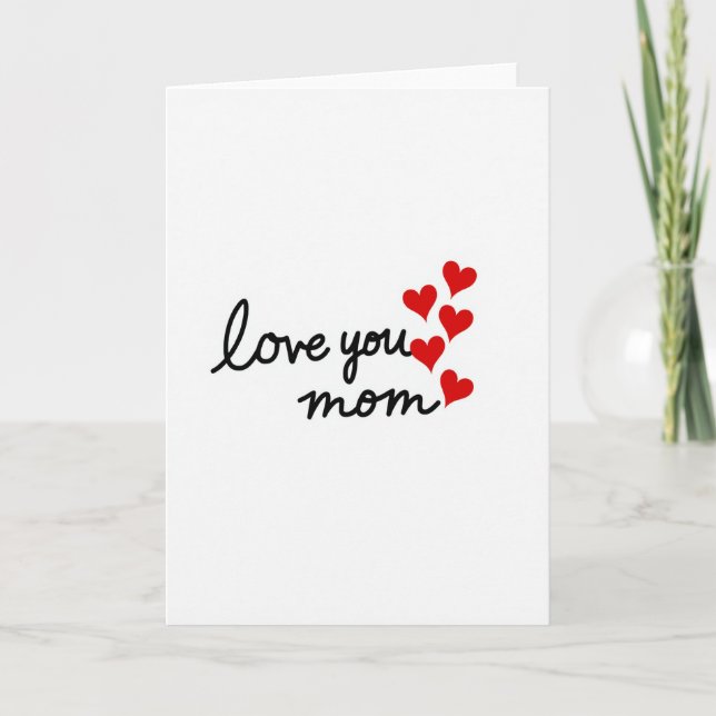 Tarjeta de Escritura 'Te Amo Mamá' (Anverso)