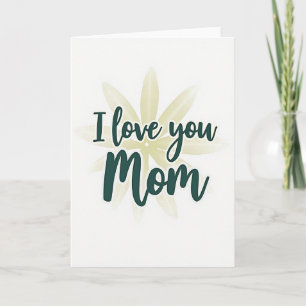 Tarjeta de Escritura Turquesa 'Te Quiero Mamá'