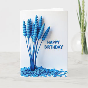 Tarjeta de escultura de cumpleaños Azure