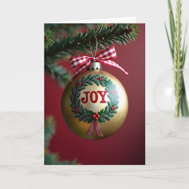 Tarjeta de esfera de rama festiva (Anverso)